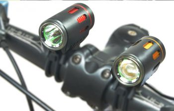 High-Tec LED Fahrradlampe CREE XM-L T6 mit 2000lm inkl. 4800mAh Akkupack,Stirnband und Ladegerät Komplett-Set