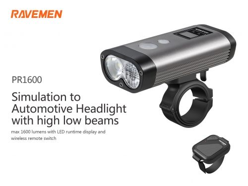 RAVEMEN PR1600  LED USB Fahrradlicht 1600 lm