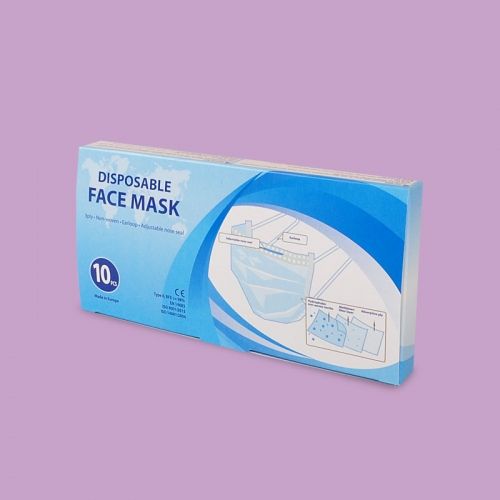 Hygitex Disposable MNS Maske CE & EN14683 Type II and 98% BFE, dP=30 3-Lagig 10Stk