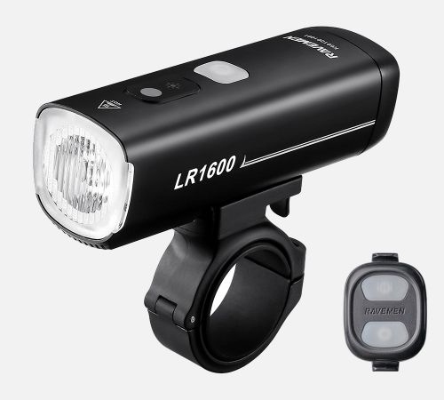 RAVEMEN LR1600 USB-Fahrradleuchte 1600lm mit intelligenten Funktionen und drahtloser Fernbedienung