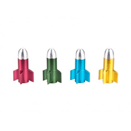 Cox Rocket Alu Valve Cap mixed Colors anodized  