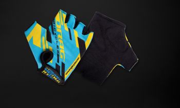 Drag RACE II Short Finger Gloves Lycra - yellow / blue