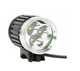 Hi-Tech LED  Bike light CREE XM-L T6 1800lm incl. 4400mAh battery, silicon rings and charger