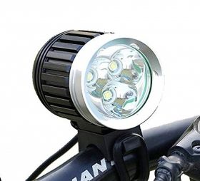 Hi-Tech LED  Bike light CREE XM-L T6 1800lm incl. 4400mAh battery, silicon rings and charger