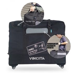 VINCITA GEPOLSTERED FAHRRAD-TRANSPORT-TASCHE FÜR KLAPPRAD ALLE MODELLE MIT RÄDER