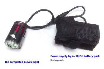 High-Tec LED Fahrradlampe CREE XM-L T6 mit 900lm inkl. 4800mAh Akkupack,Stirnband und Ladegerät Komplett-Set