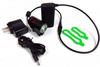 High-Tec LED Fahrradlampe CREE XM-L T6 mit 2000lm inkl. 4800mAh Akkupack,Stirnband und Ladegerät Komplett-Set