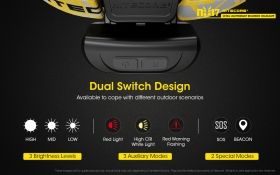 NITECORE NU17 - 130 Lumen Stirnlampe USB Wiederaufladbar