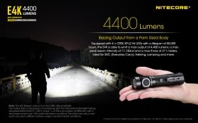 NITECORE E4K 4400 Lumen EXPLORER SERIES USB TASCHENLAMPE