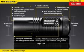 NITECORE EA41 EXPLORER SERIES 4xAA FLASHLIGHT 1020 Lm