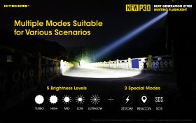 NITECORE P30 NEW USB PRECISE TACTICAL FLASHLIGHT 1000lm