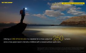 NITECORE HA23 KOPFLAMPE 250lm 2xAA