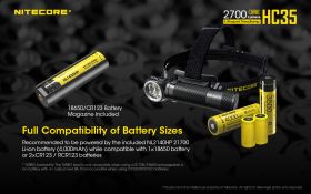 NITECORE HC35 USB KOPFLAMPE 2700lm