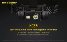 NITECORE HC65 HEADLIGHT USB 1000lm