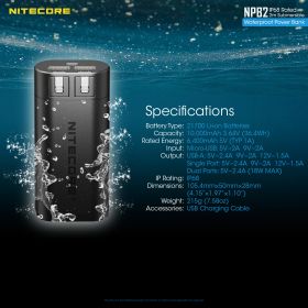 NITECORE NPB2 POWERBANK 10000 mAh IPX68