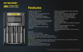 NITECORE UM4 USB BATTERIELADEGERÄT 4 SLOTS