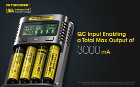 NITECORE UM4 USB BATTERIELADEGERÄT 4 SLOTS