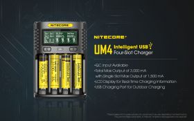 NITECORE UM4 USB CHARGER 4 SLOTS