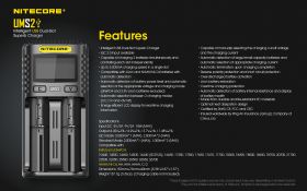 NITECORE UMS2 FAST BATTERY CHARGER 