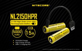 NITECORE NL2150HPR Li-Ion battery 5000mAh USB-C