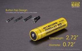 NITECORE NL1835 type 18650 Li-Ion battery 3500mAh