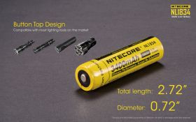 NITECORE NL1834 type 18650 Li-Ion Akku 3400mAh