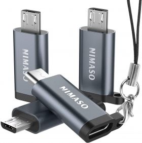 NIMASO Adapter USB C to Micro USB  - USB Type C (Female) to Micro USB (Male)