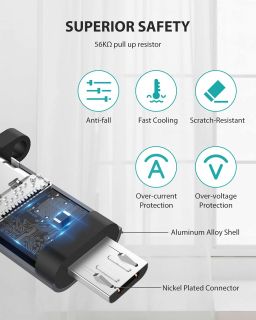 NIMASO Adapter USB C to Micro USB  - USB Type C (Buchse) to Micro USB (Stecker)