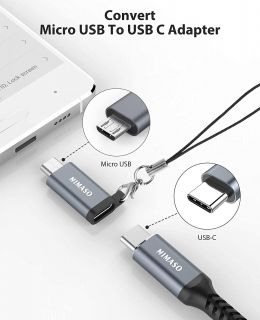 NIMASO Adapter USB C to Micro USB  - USB Type C (Buchse) to Micro USB (Stecker)