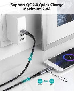 NIMASO Adapter USB C to Micro USB  - USB Type C (Buchse) to Micro USB (Stecker)