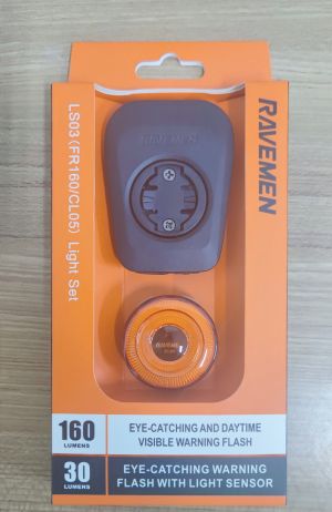 RAVEMEN LS03 USB-C bike light set FR160 and CL05