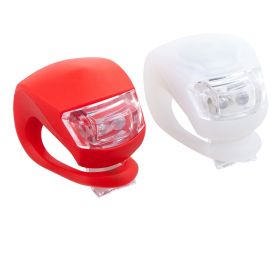 LED Bike silicon flash light front and back set 