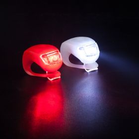 LED Bike silicon flash light front and back set 