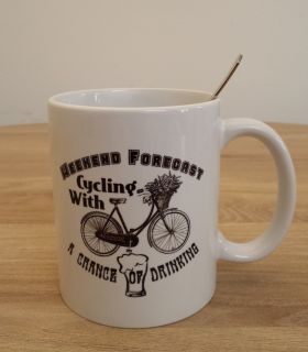 Fahrrad Tasse "Weekend Forecast"